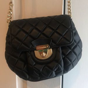 Calvin Klein black leather purse